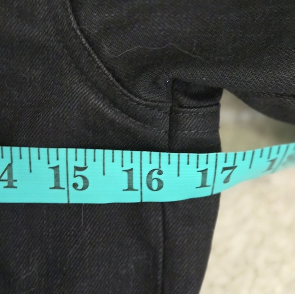 VALFRE Black Denim Jacket with Butterfly Back. Size Small - Picture 15 of 16